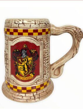 Wizarding World of Harry Potter Gryffindor Stein Mug Cup Sculpted Ceramic House
